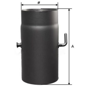 Steel flue with dumper - 132 mm