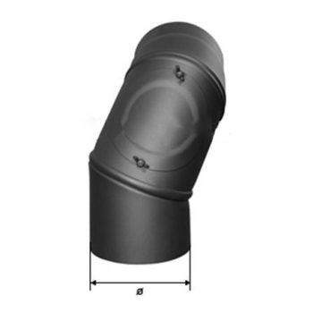 Acél könyök füstcső 90° - forgatható 150mm