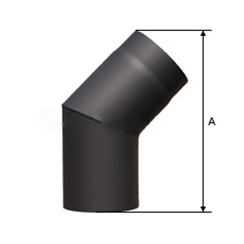 Steel flue elbow 45° - 132 mm