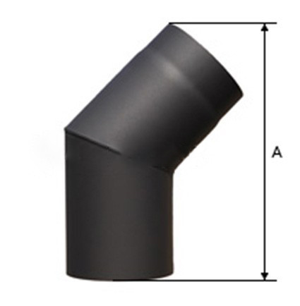 Dymovodné koleno 45° - 160 mm