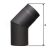 Acél füstcső könyök 45° - 250mm