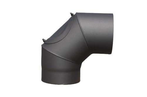 Acél könyök füstcső 90° - Tisztítós 300mm