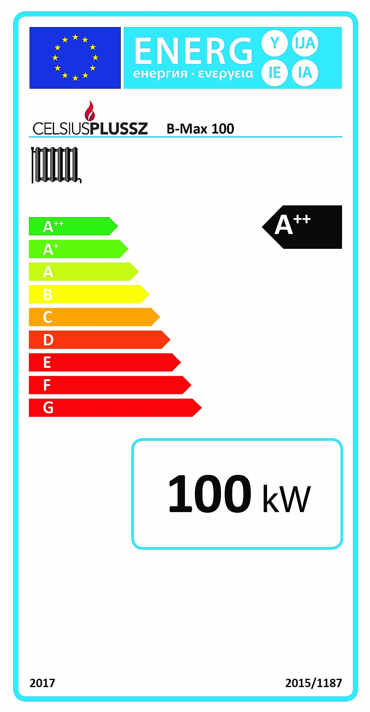 Celsius B-max energiacímke