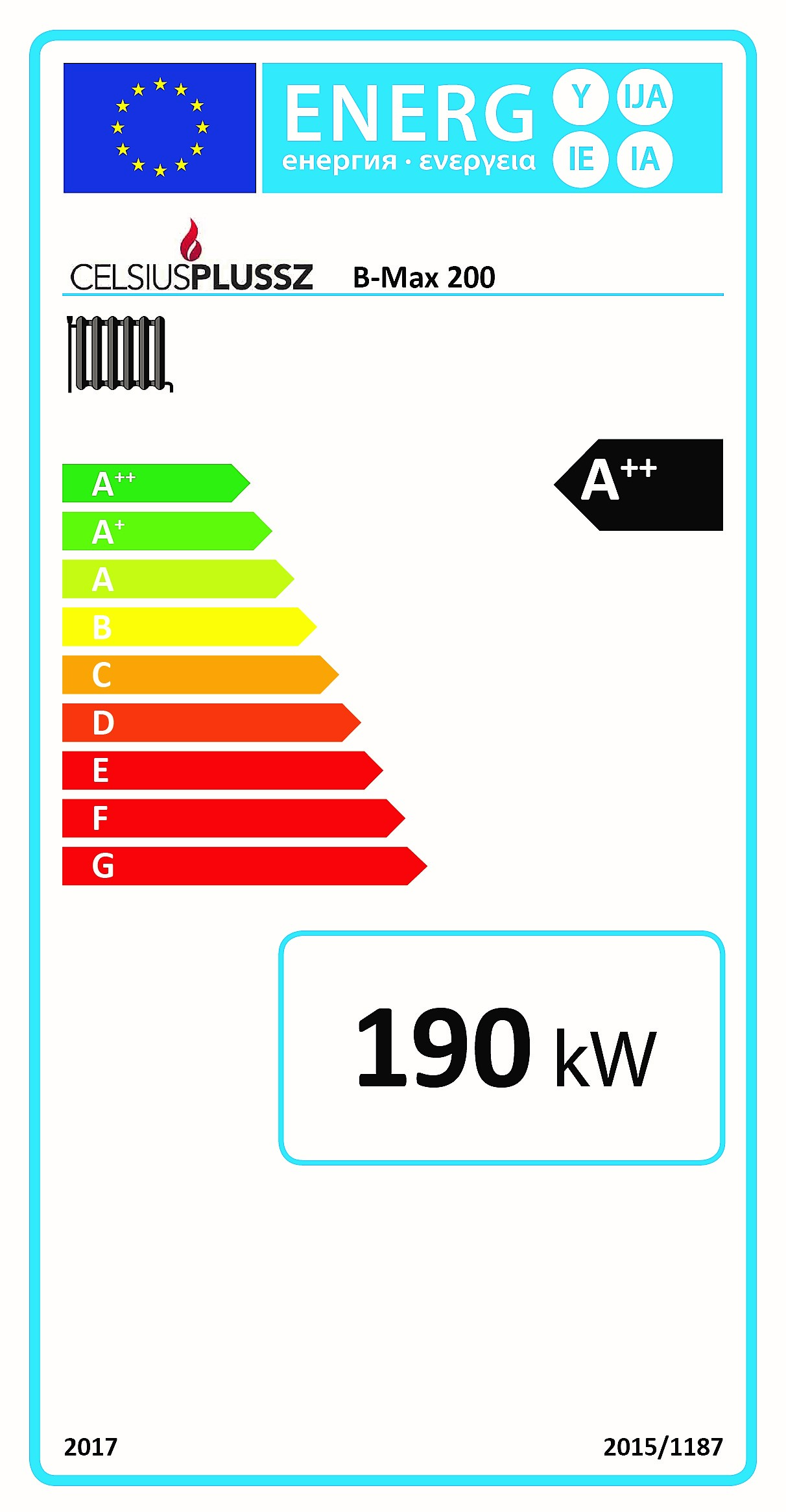 Celsius B-max energiacímke