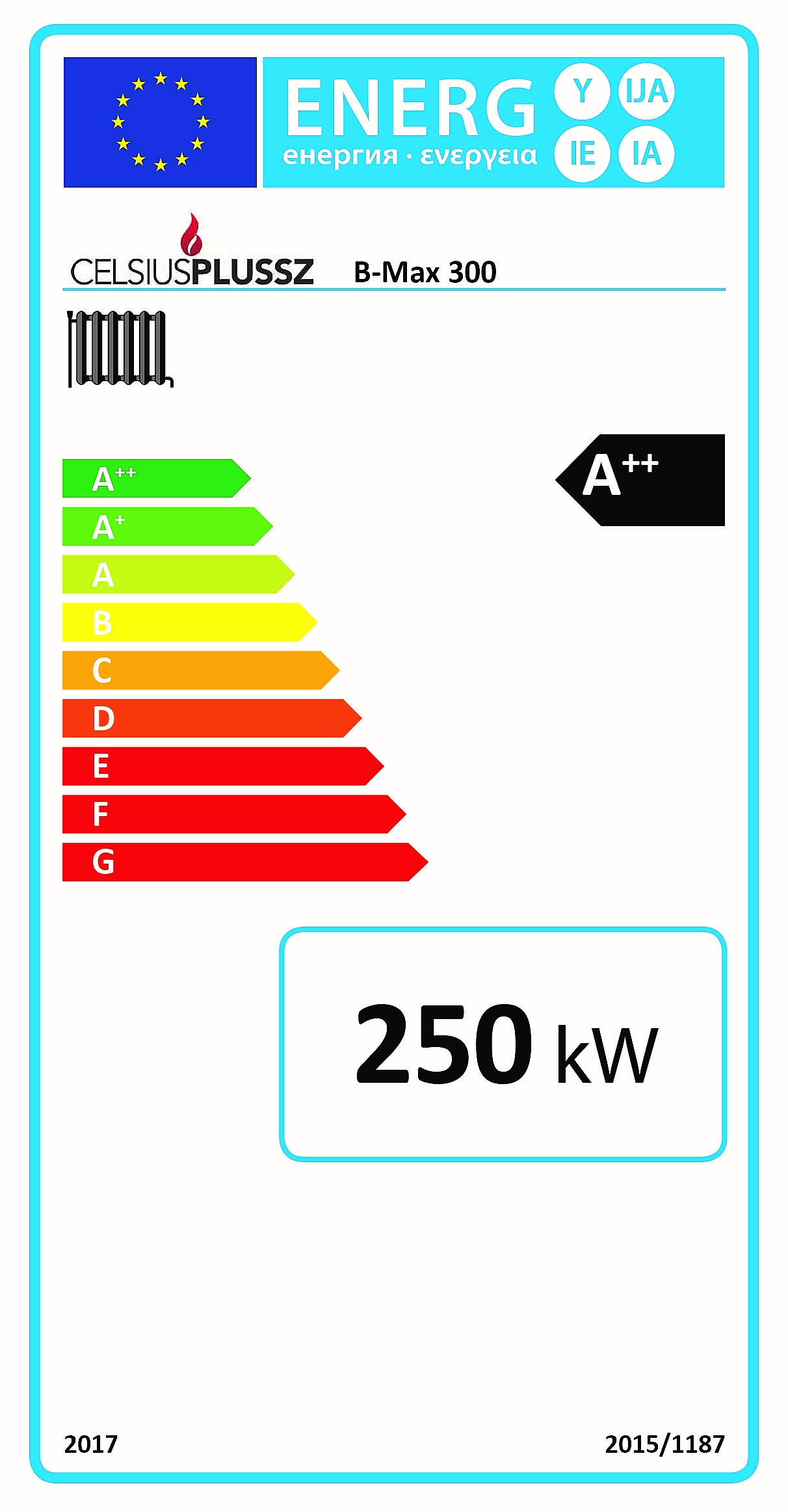 Celsius B-max energiacímke