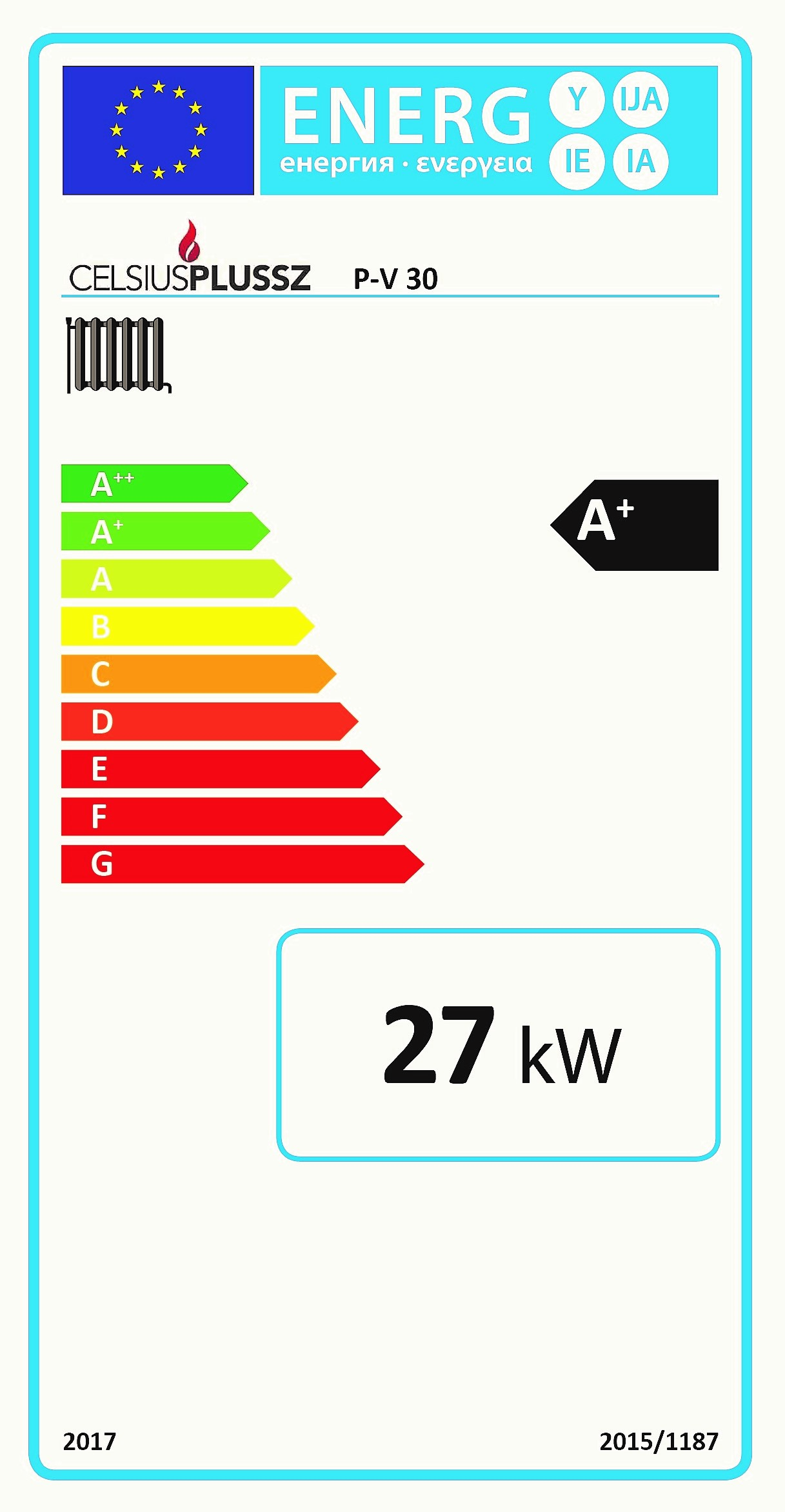 Celsius P-V 30 energiacímke