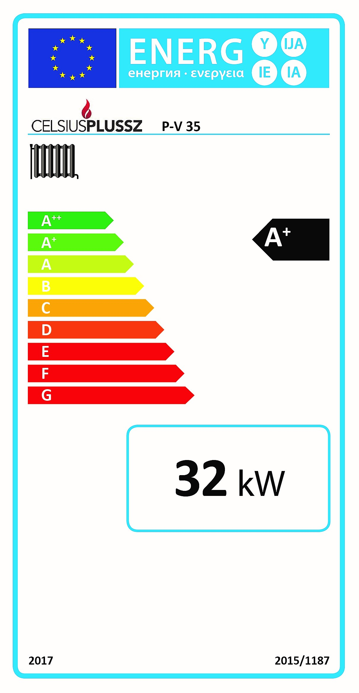 Celsius P-V 35 energiacímke