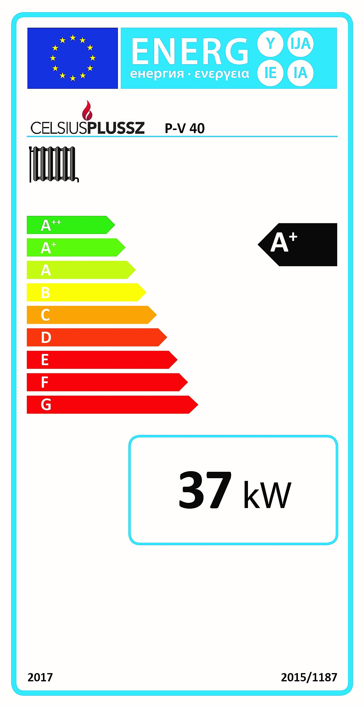 Celsius P-V 40 energiacímke