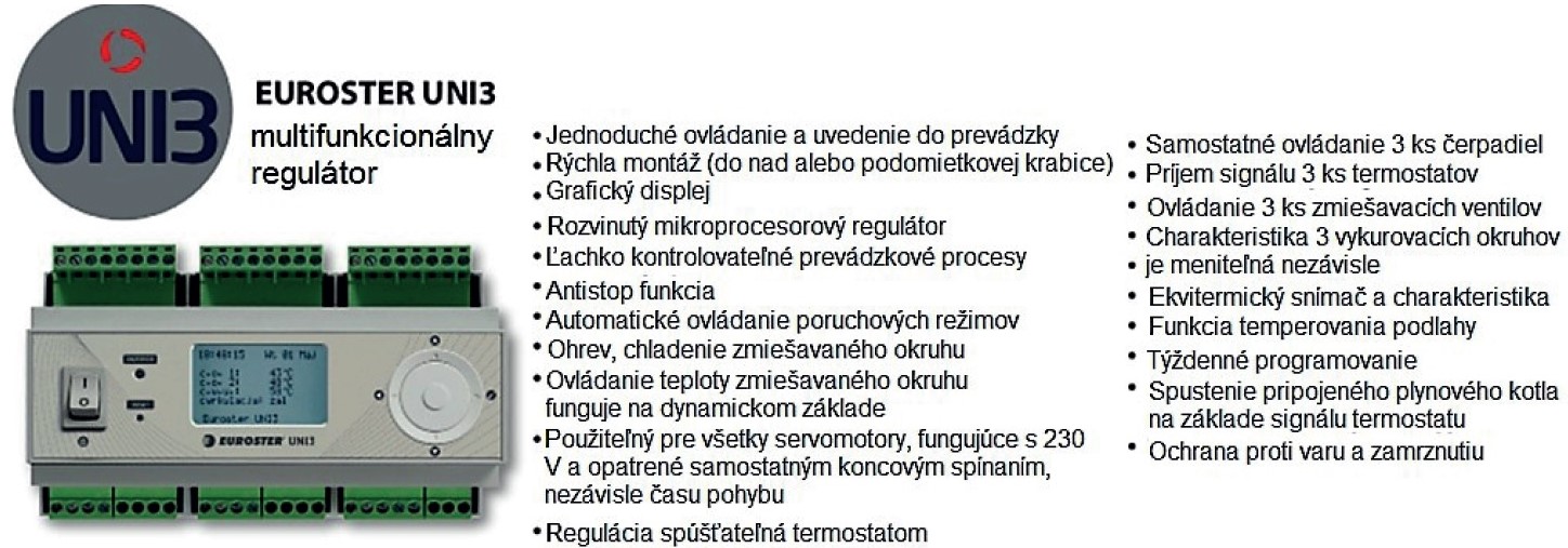 UNI3 EUROSTER UNI3 regulátor chladenia-kúrenia